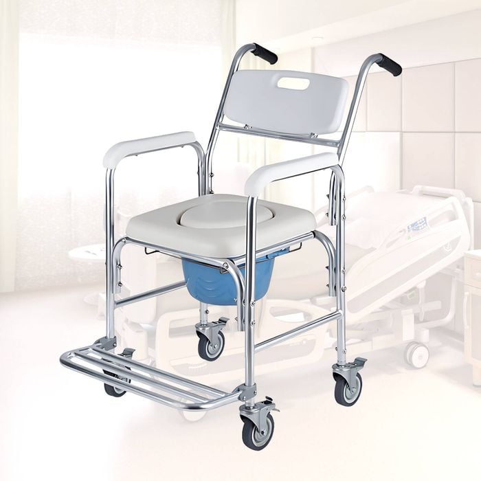 MediPro Commode Chair Bathroom Bedside Foldable Toilet Chair Shower ...