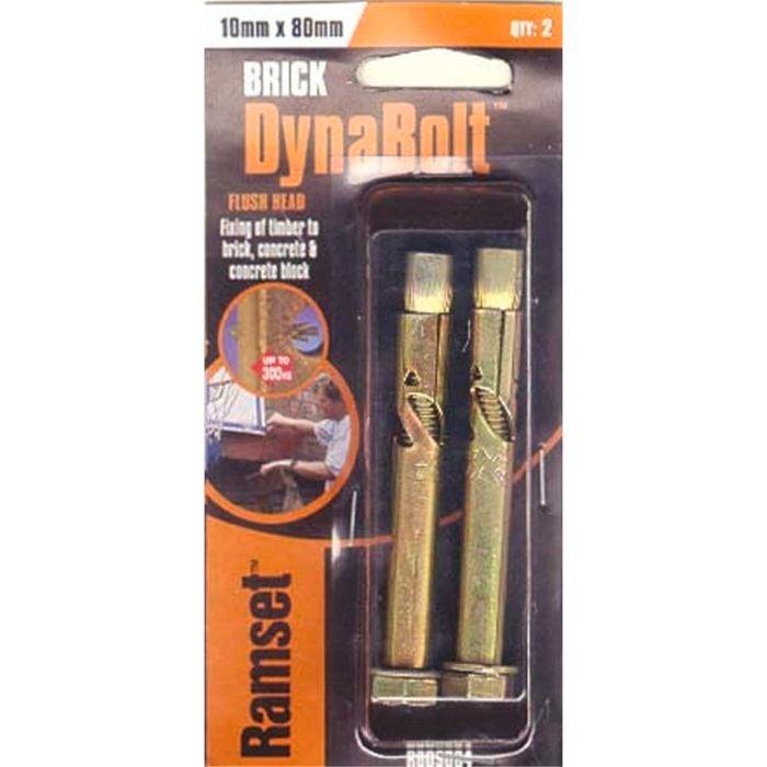 Ramset Dynabolt Flush HD M10 x 80mm 2pk Zinc Passivated