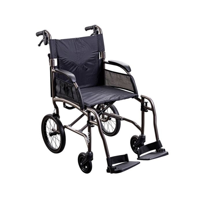 Unicare Health-460mm-Meteor Grey-Aura-Lightweight Transit Wheelchair