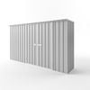 EnduraShed 3.75 x 0.78 x 2.12m Tall Flat Roof Garden Shed - Zincalume
