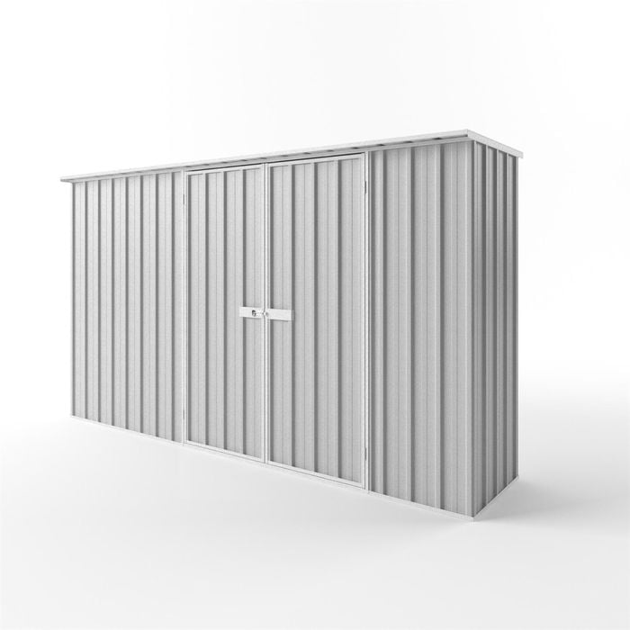 EnduraShed 3.75 x 0.78 x 2.12m Tall Flat Roof Garden Shed - Zincalume