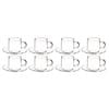 2x 4pc Coffee Culture Odin 90ml Glass Beverage Espresso Cups & Saucers Set Clear