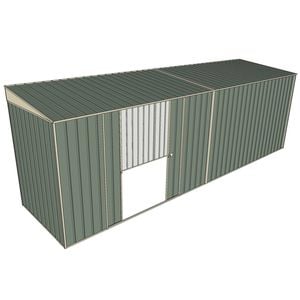 Build-a-Shed 1.5 x 6 x 2m Skillion Double Sliding Side Door Shed - Green
