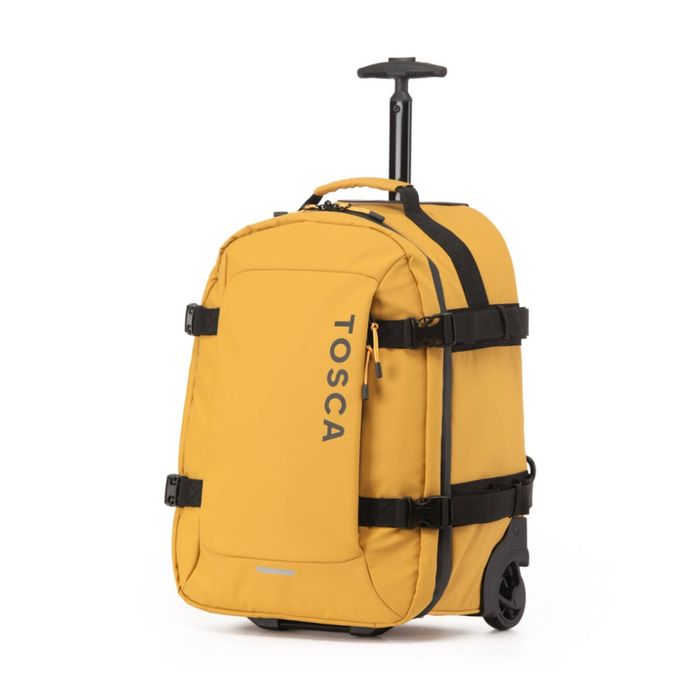 Tosca Delta 51cm Deluxe Lightweight Onboard Trolley Case Backpack Yellow 32L