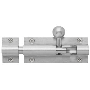 Delf Trade 75 x 32 x 9.5mm Satin Chrome Barrel Bolt With 25mm Throw