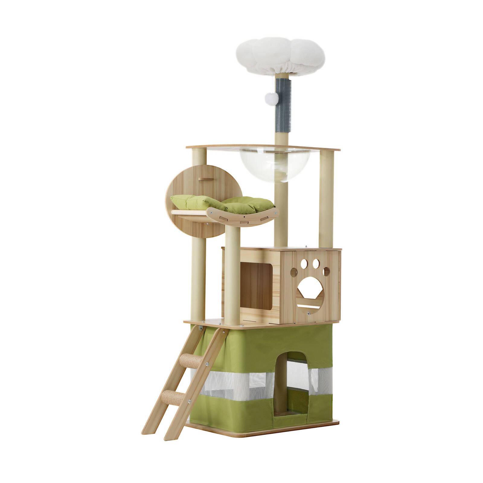 Alopet Cat Tree Tower Scratching Post Scratcher 160cm Condo House Bed Furniture Bunnings Australia