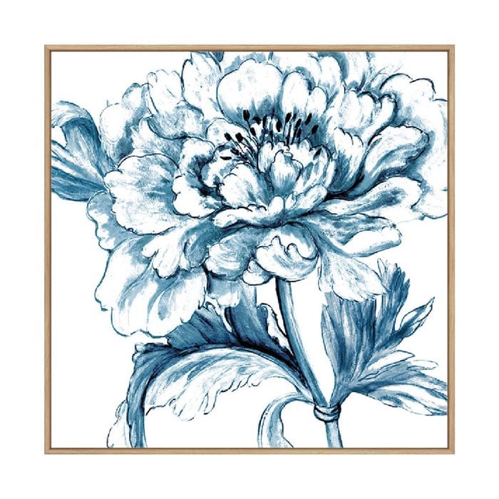 Artey | Norwegian Botanical II - Framed Canvas - Natural Frame - 120 x 120cm