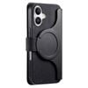 For iPhone 17 (6.3") Detachable Wallet Case Flip Leather Magsafe Magnetic Cover (Black)