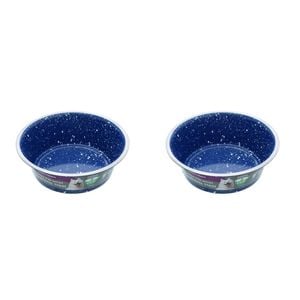 2x Paws & Claws Savoy S/Steel Pet Bowl 800Ml 16x5.5cm Assorted