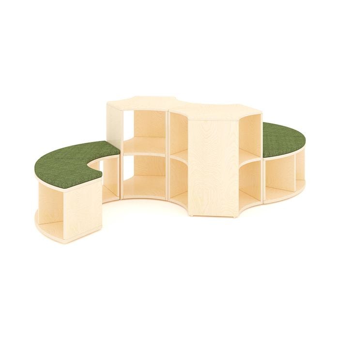 Jooyes Puzzle Series Modular Seating And Storage S Shape Set