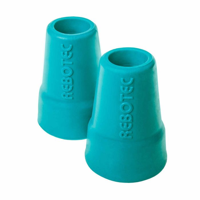 19mm Crutch Tips - Non-Slip Ferrules for Stability and Durability - Aqua