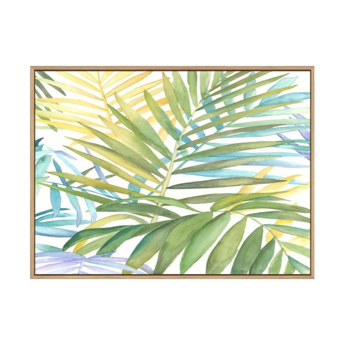 Artey | Tropical Pattern I - Framed Canvas - Natural Frame - 112 x 150cm