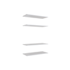 Lugna White 4 Shelf Insert Kit - Fits 900 x 380mm Cabinet Shell