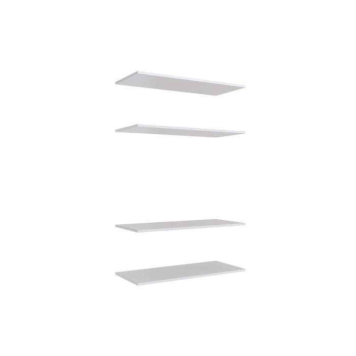 Lugna White 4 Shelf Insert Kit - Fits 900 x 380mm Cabinet Shell