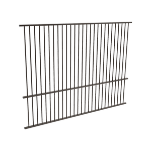 ProtectorAl 2400 x 1800mm Black Aluminium Flat Top Pool Fence Panel With Mid Rail