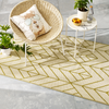 Fab Habitat 120x179cm Gold And Cream Sydney Modern Recycled Plastic Outdoor Rug