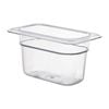 Cambro Gastronorm Food Pan Polycarbonate Clear 1/9 Size 100mm Commercial Kitchen Storage