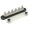 Switch Boss Black Negative 6 Gang M8 150A Bus Bar with Clear Push-On Cover for 12v/24v