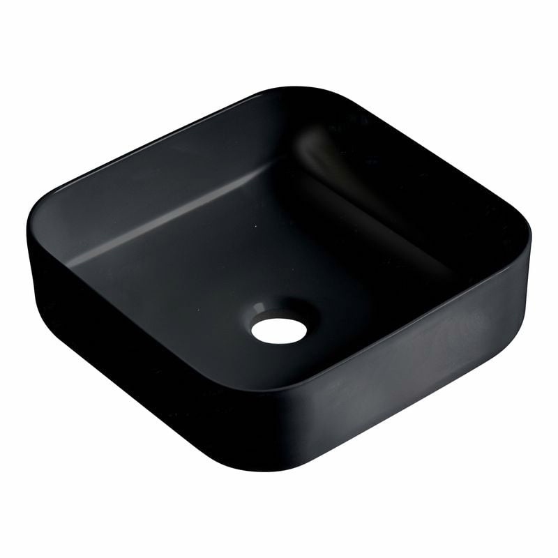 Concerto Matte Black Square Above Counter Basin