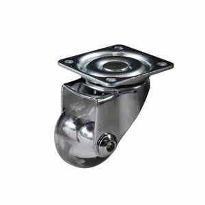 Easyroll 35mm 40kg Transparent Swivel Castor - 2 Pack