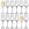LAV 12 Piece Lal Champagne Flutes Set - Contemporary Stemware Glasses for Prosecco, Sparkling Wine - 230ml