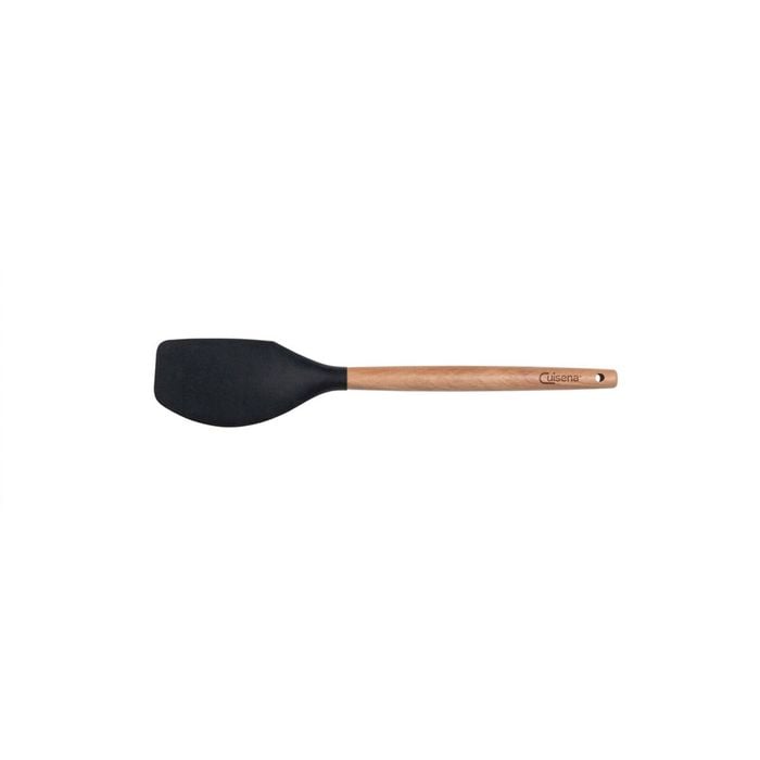 Cuisena Beech Wood 32cm Silicone Spatula Cooking Utensil - Black