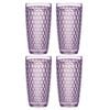 4PK Ladelle Tate Geometric 450ml Highball Acrylic Tumbler Drinking Cup - Lilac