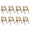 Levede 8pcs Chairs - Walnut