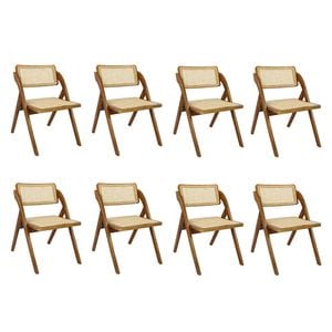 Levede 8pcs Chairs - Walnut