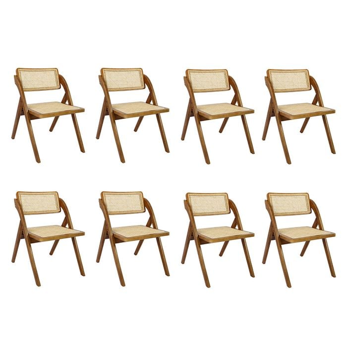 Levede 8pcs Chairs - Walnut
