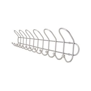 Adoored 6 Hook Satin Chrome Wire Deco Hook Rack