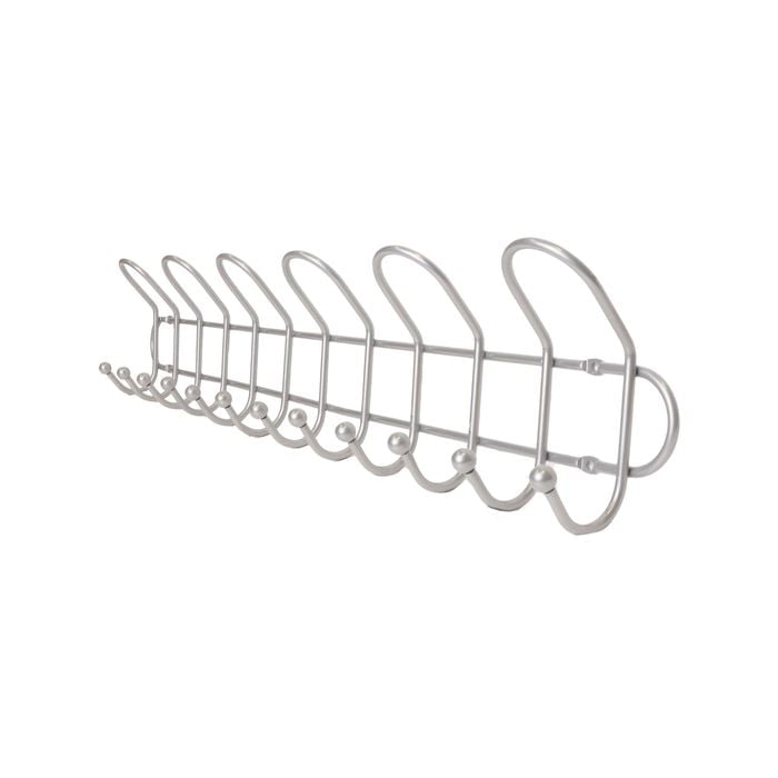 Adoored 6 Hook Satin Chrome Wire Deco Hook Rack