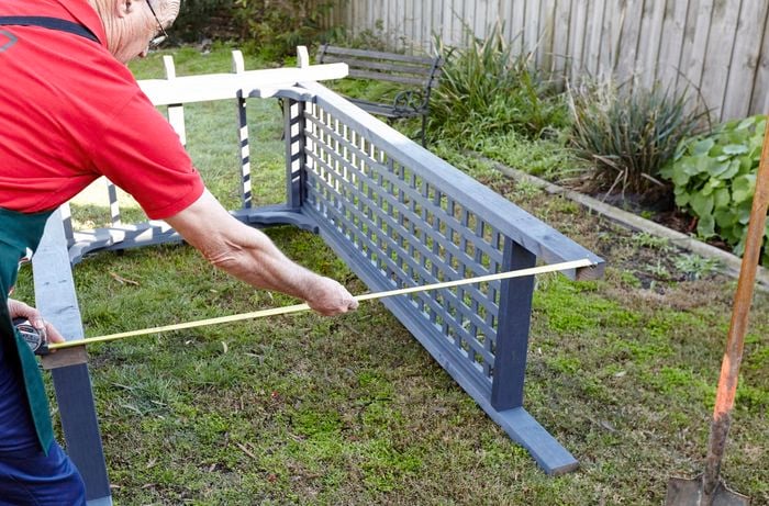 DIY Step Image - How to build a D.I.Y. timber garden arbour . Blob storage upload.