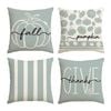 Catzon 4 Pcs Linen Throw Pillow Covers Autumn for Home