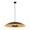 Telbix Daxia Industrial Pendant Hanging Lamp Light Metal Black Gold Foil Sand