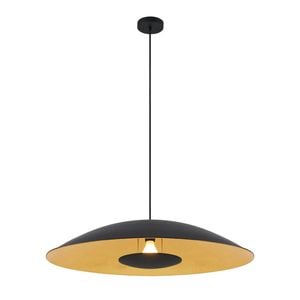 Telbix Daxia Industrial Pendant Hanging Lamp Light Metal Black Gold Foil Sand