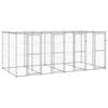 vidaXL Outdoor Dog Kennel Galvanised Steel with Roof 9.68 m²