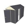 Build-a-Shed 1.5 x 3.0 x 2.3m Front Gable Dual Door Narrow Shed - Grey
