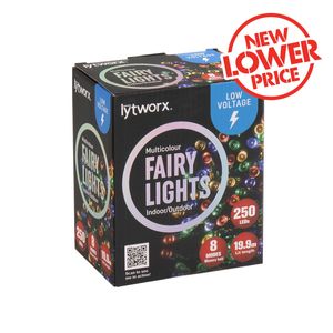 Lytworx 19.9m 8 Mode Multicoloured Fairy Lights - 250 Pack