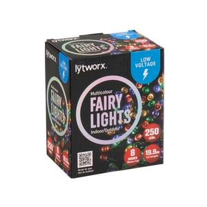 Lytworx 19.9m 8 Mode Multicoloured Fairy Lights - 250 Pack