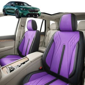 Australian Goose Front Seat Covers for BMW 5 Series 2023 - Current (G60 G61 G68) - PU Leather, Purple (2pc)