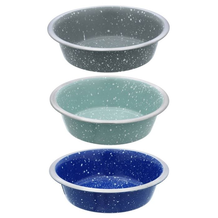 3x Paws & Claws Savoy 400ml/12.5cm Stainless Steel Dog Bowl Asst