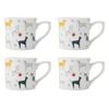 4PK Mikasa Stoneware Fluted Coffee Mug Drinkware 250ml - Dog