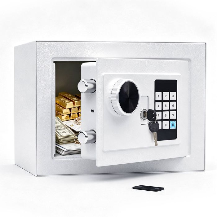 Advwin 7.2L Digital Safe Box with Keypad & Keys – Steel Security Home Safe