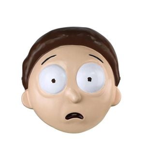 Morty Vacuform Mask Rick and Morty Half Face Halloween Costume Accessory, ONE-SIZE