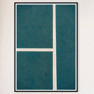 Galrie Stunning Tennis Court Fine Art Print Vibrant Tennis Lines Artwork, Black Frame, A1 60 x 84cm (23 x 33inch)