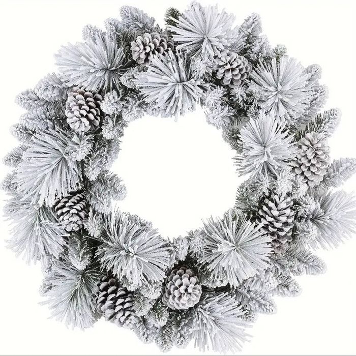 Lifebay Classic Halloween Autumn Frosted Pine Wreath