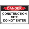 Pinnacle 600 x 400mm Poly Danger Construction Site Do Not Enter Sign