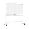 CARLA HOME Double-Sided Magnetic Whiteboard 120x90cm with Wheels, Reversible Design for School, Office & Home