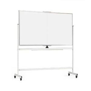 CARLA HOME Double-Sided Magnetic Whiteboard 120x90cm with Wheels, Reversible Design for School, Office & Home